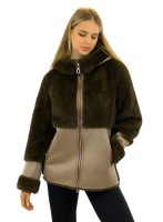 Wendejacke "Katla" in Nerz Leder Optik Wendejacke "Katla" in Nerz Leder Optik