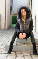 Vorschau: Parka mit Pelz XXL Pelzkragen Silberfuchs Parka mit Echtfell  Vorschau: Parka mit Pelz XXL Pelzkragen Silberfuchs Parka mit Echtfell